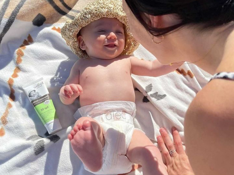 Wotnot Baby Sunscreen Baby on the beach