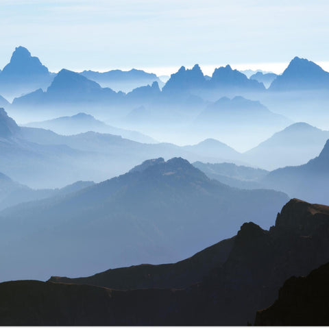 Mountain Peaks captured on Metal Poster