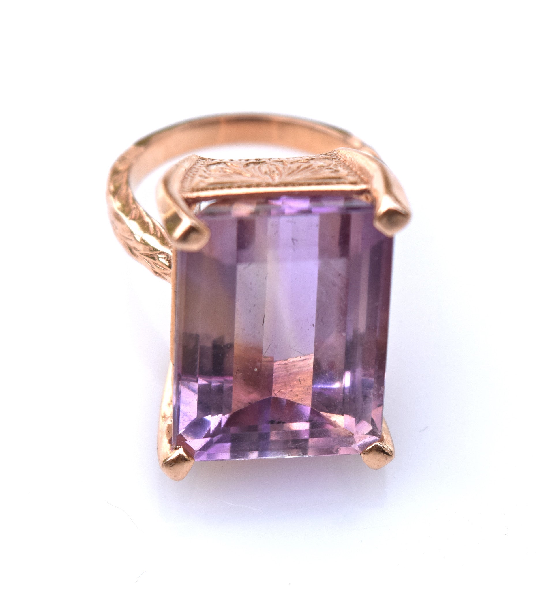 Rose Gold & Amethyst Ring