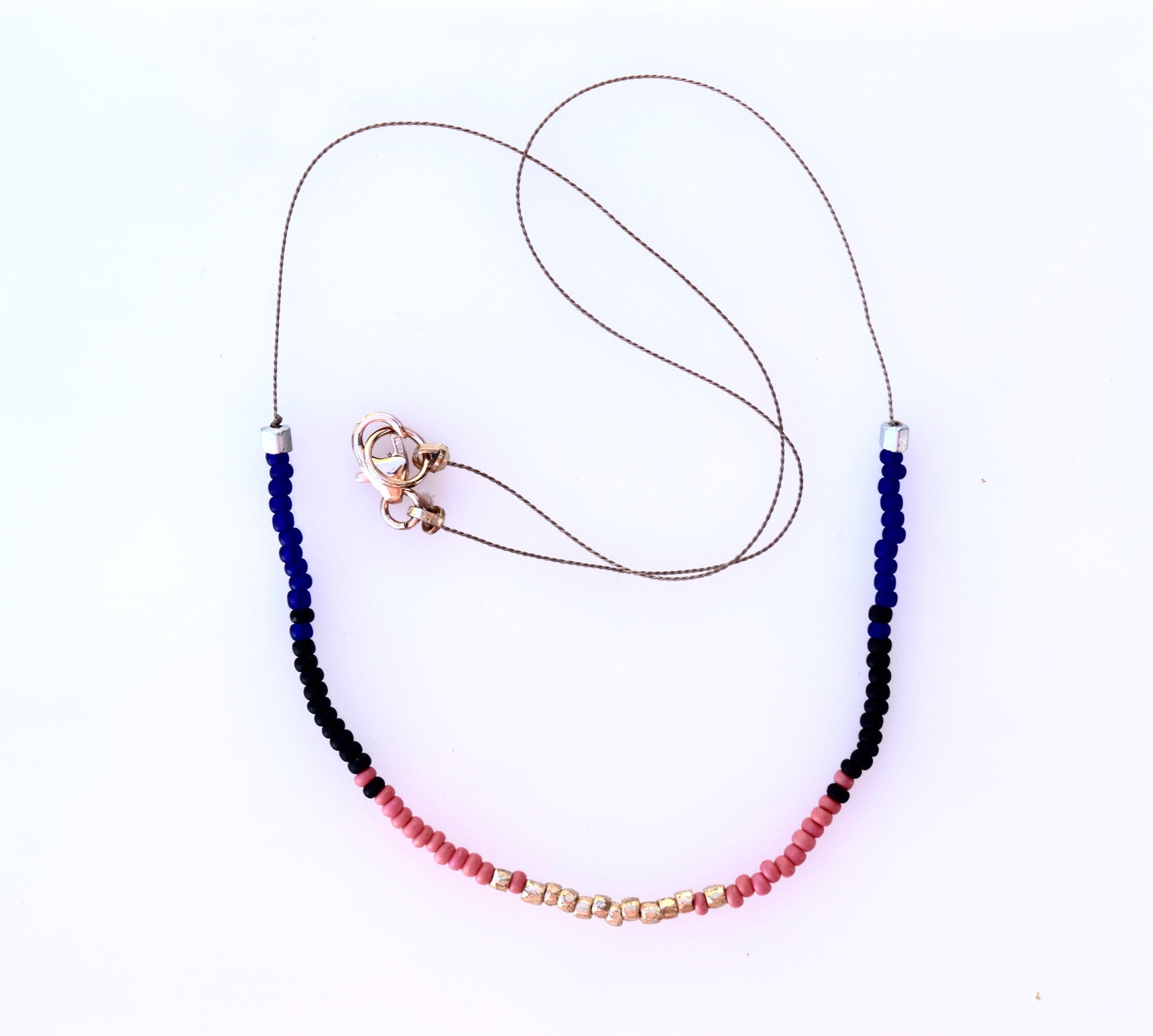 Cobalt Mix Seed Bead Necklace