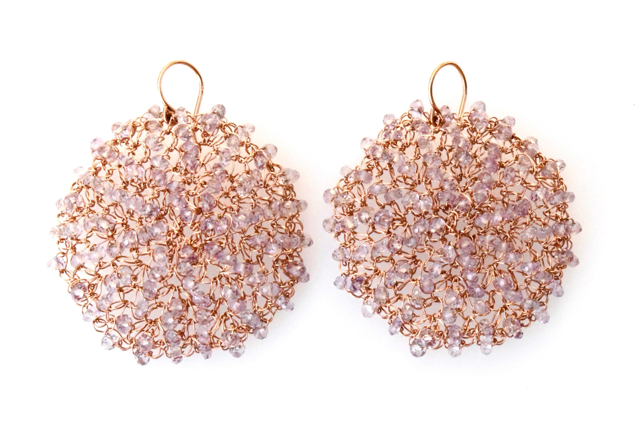 Lavender Amethyst/Rose Gold XL Cosmos Earrings