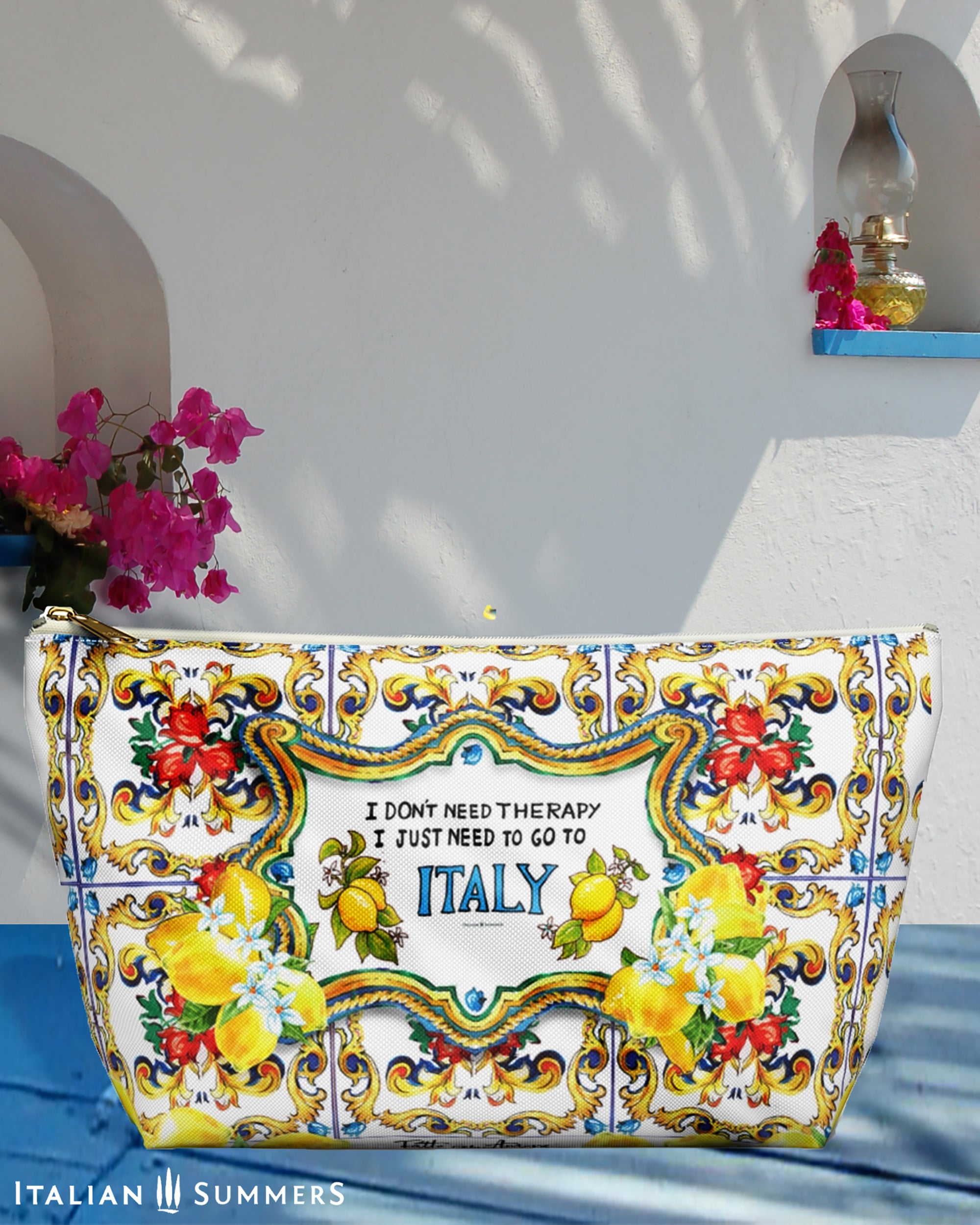 Italy clutch I don't therapy, I just need to go to Italy by Italian Summers