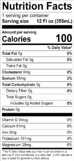 Table nutritional of Krushwell