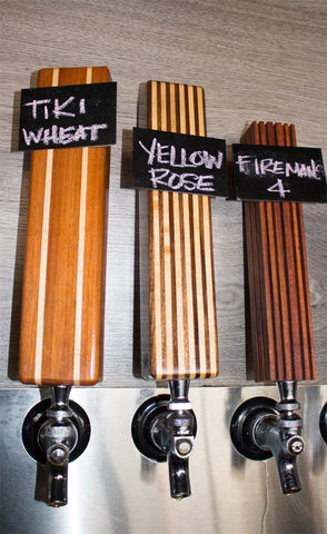 Wood Tap Handles with Chalkboard