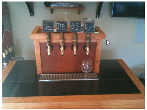 Keezer with a Coffin Top for the Taps