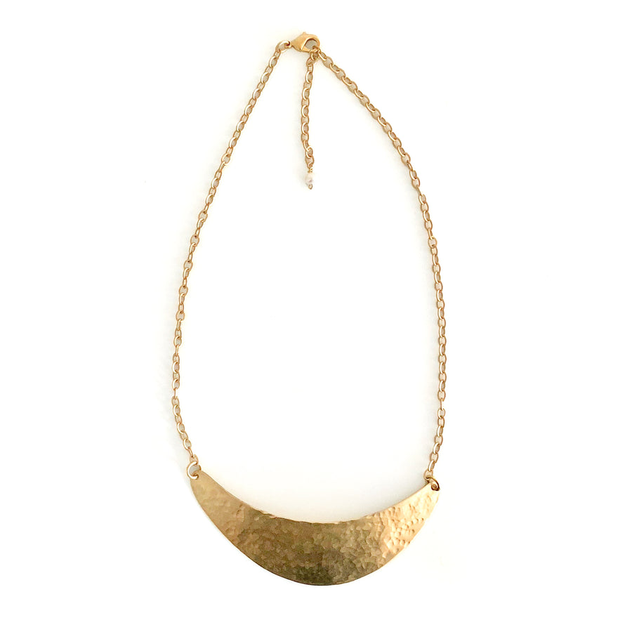 Hammered Triangular Brass Necklace - JUICY JEWELRY