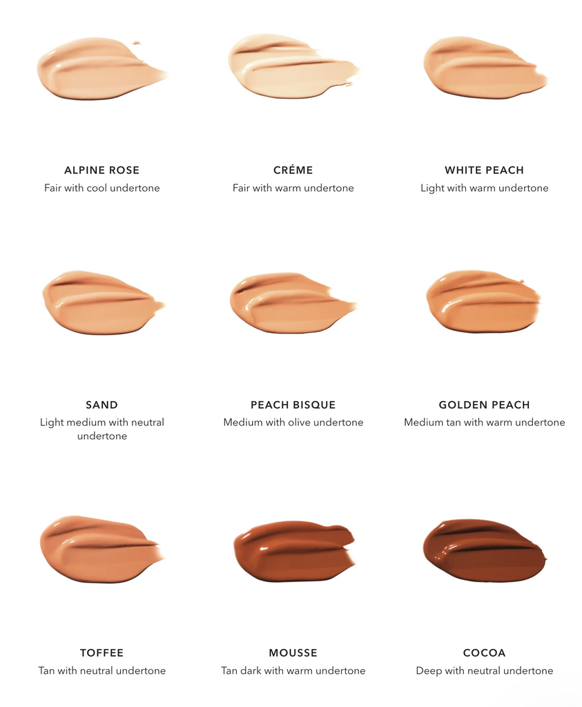 100% PURE healthy foundation swatches