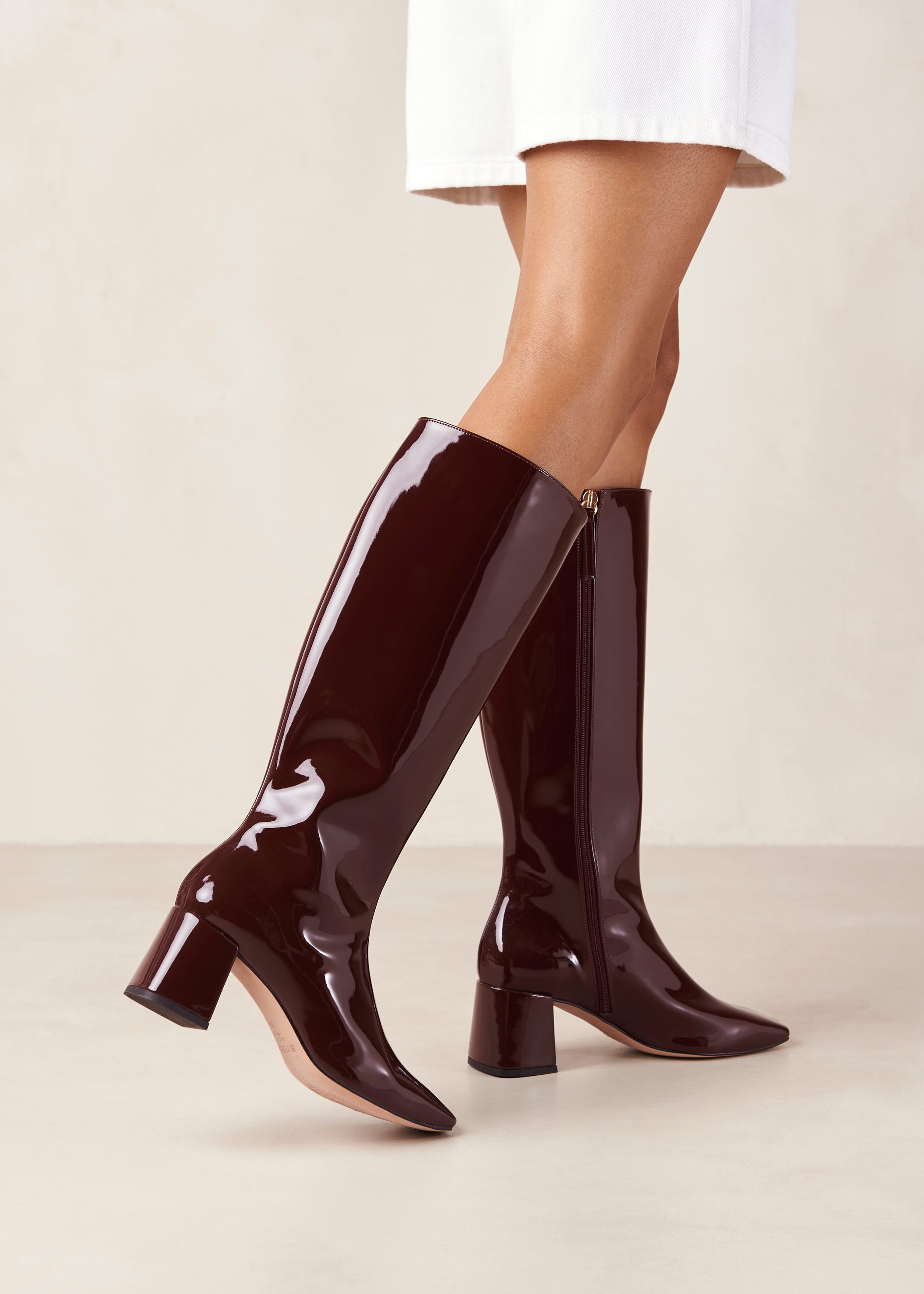 Women's luxury boots - Saint Laurent model 76 boots in brown