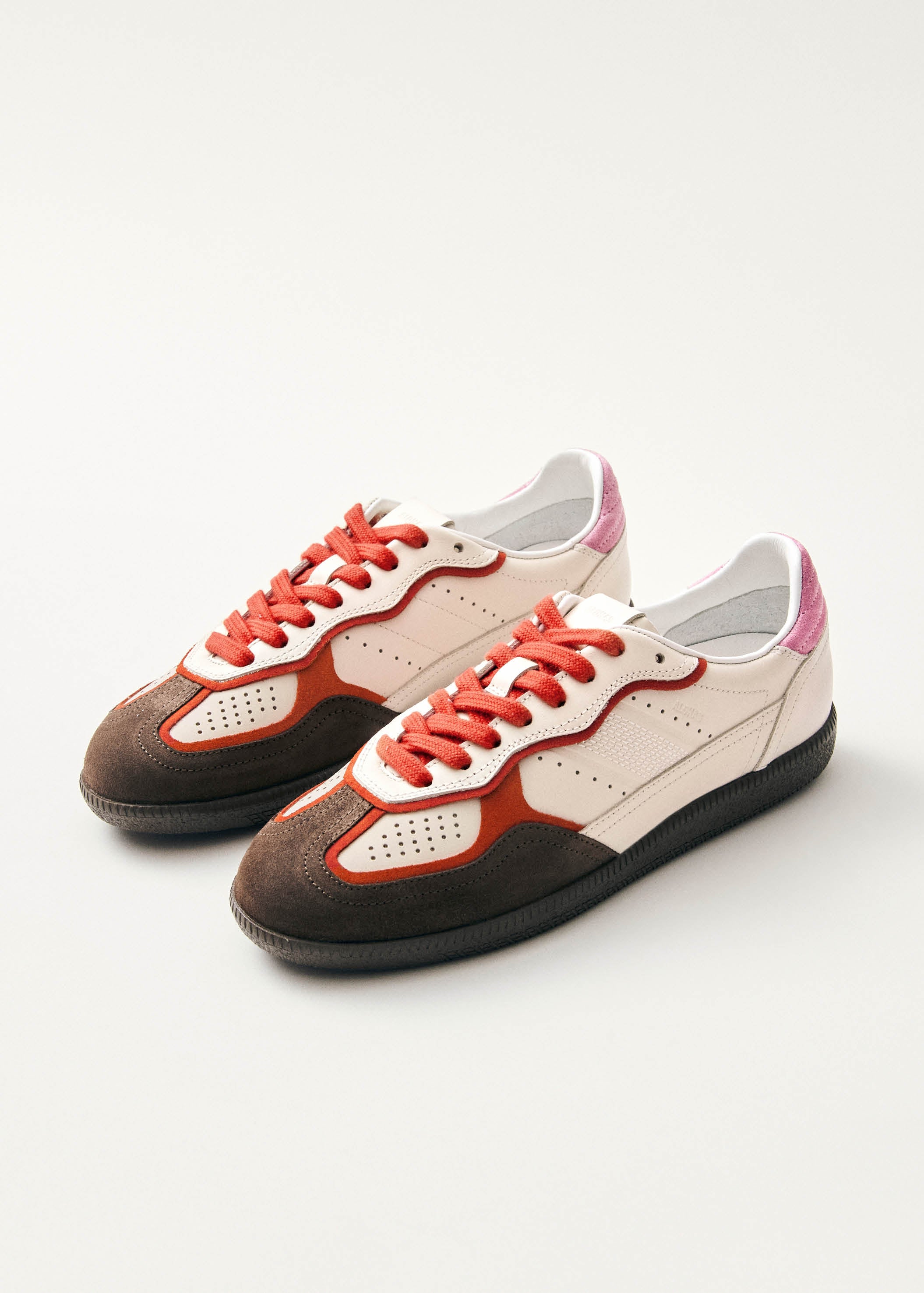 Tb.490 Bicolor Orange Pink Leather Sneakers