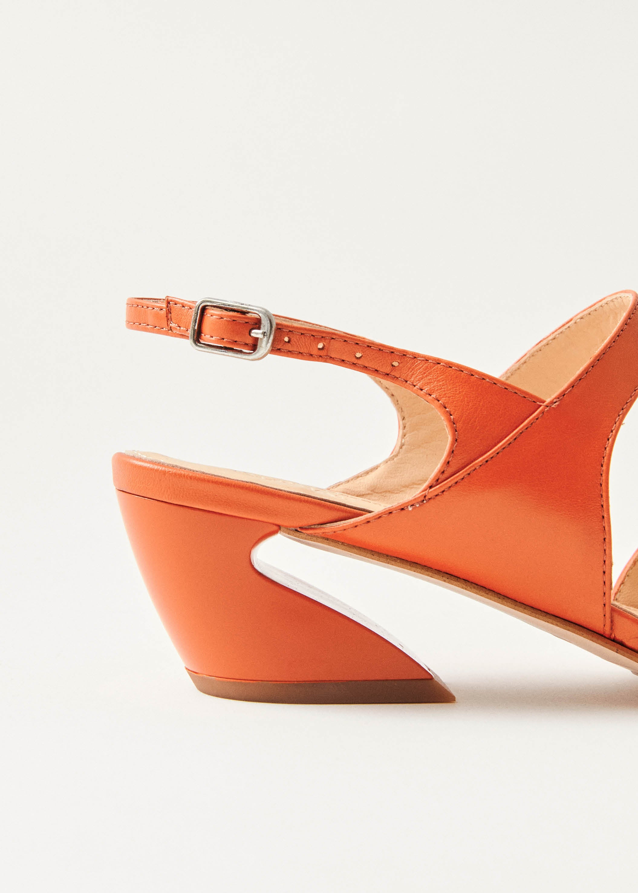 Emelia Orange Leather Pumps