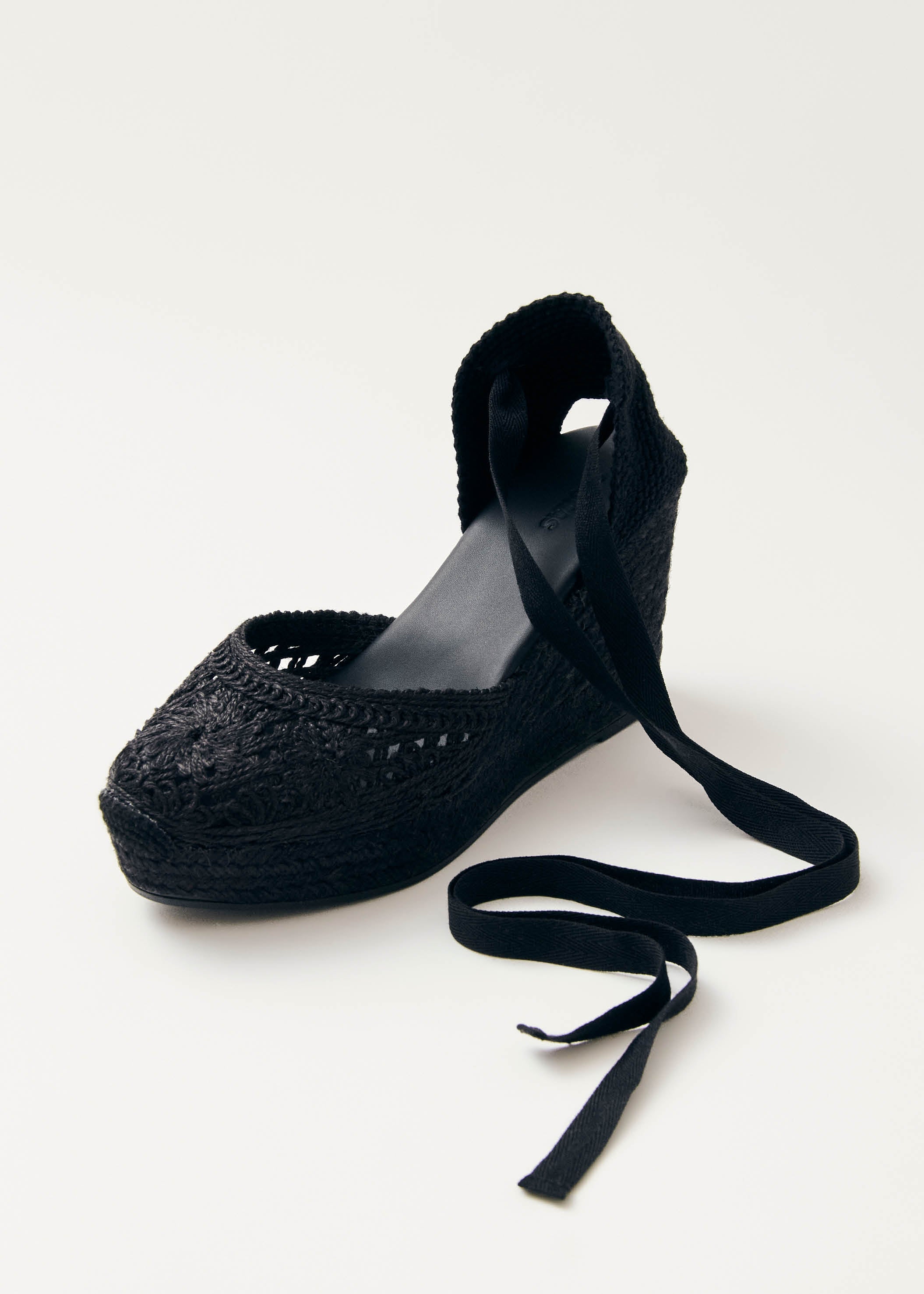 Cordelia Crochet Black Espadrilles