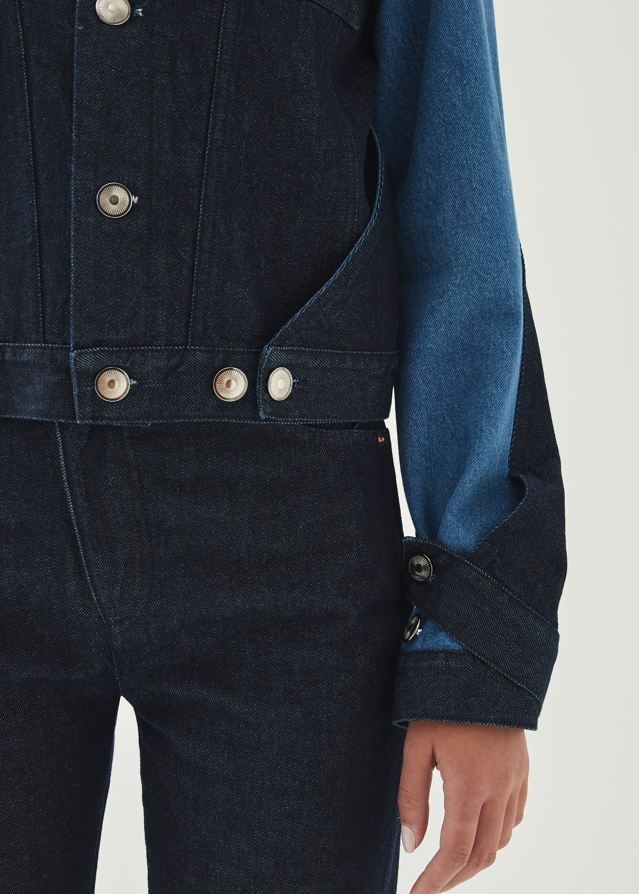 Sand Bicolor Indigo Denim Jacket