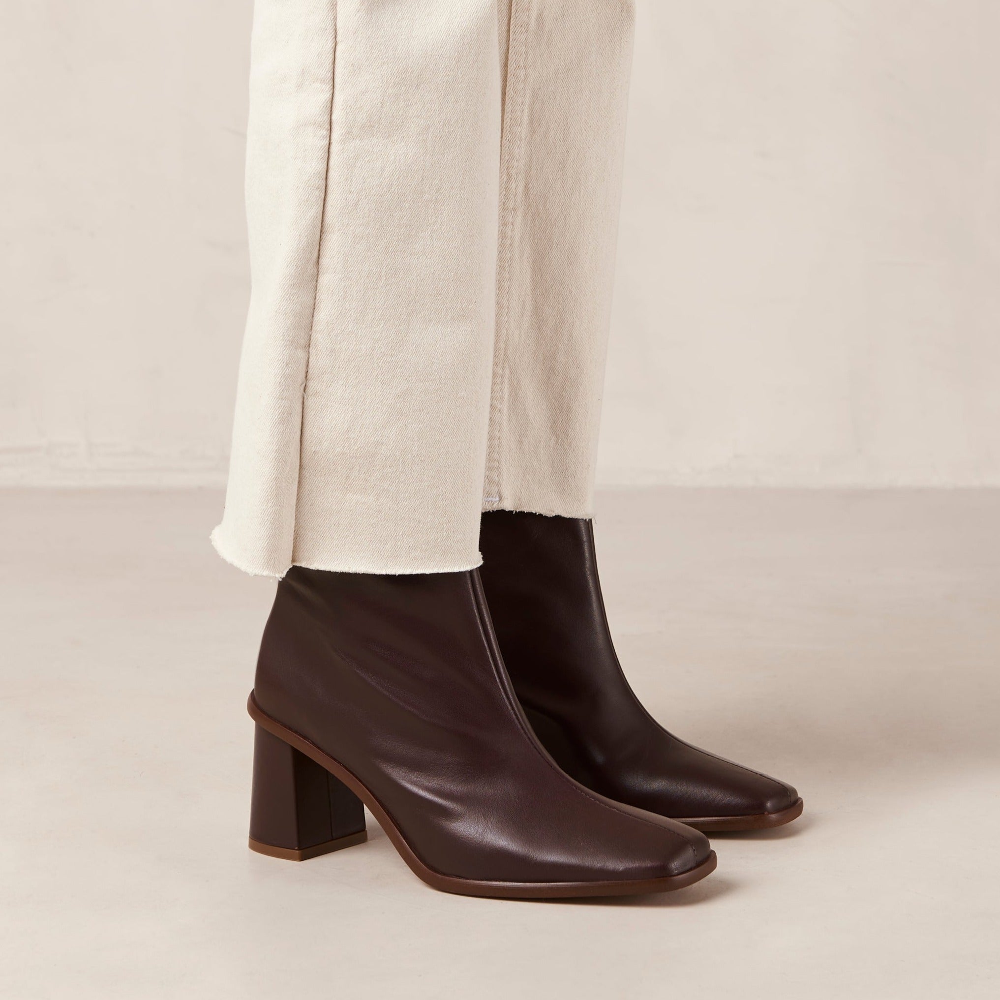 West Cape Wine Burgundy Leather Ankle Boots