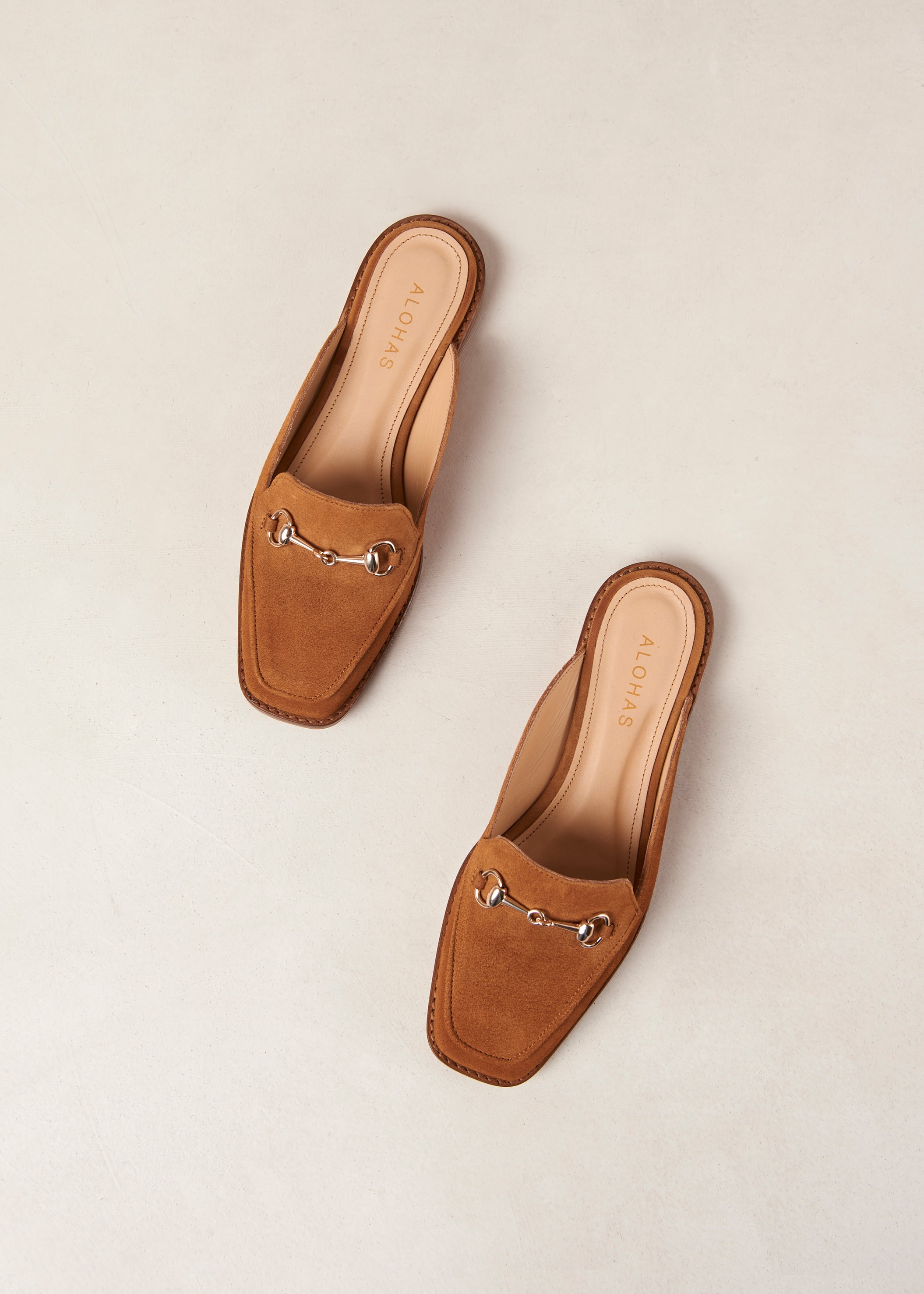 Kais Suede Adobe Leather Mules