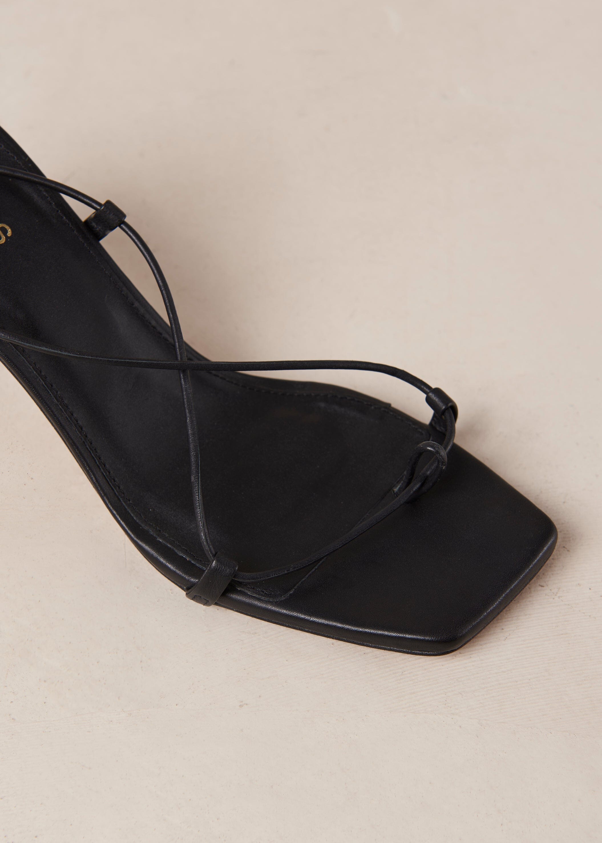 Bellini Black Leather Sandals