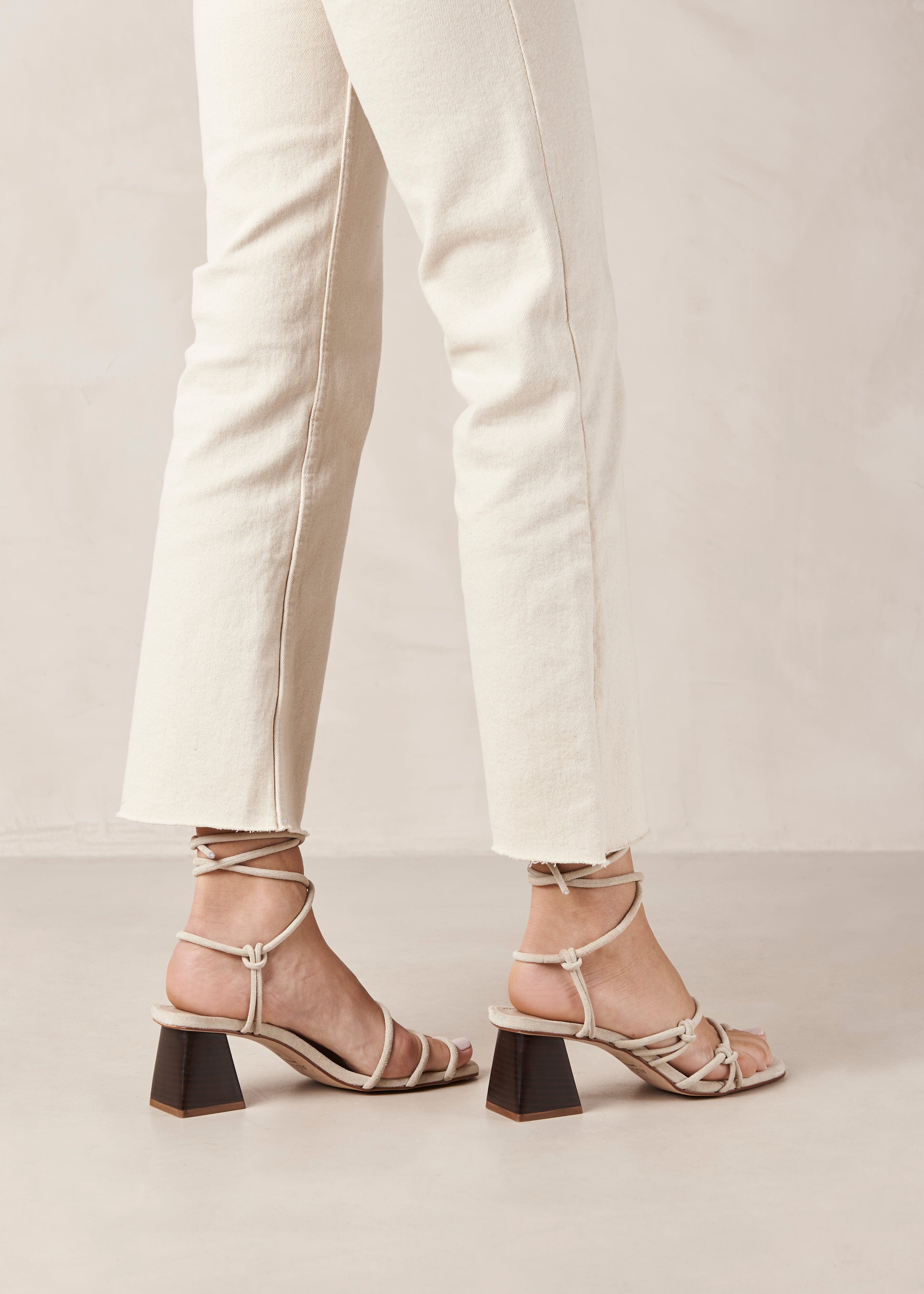 Goldie Cream Leather Sandals