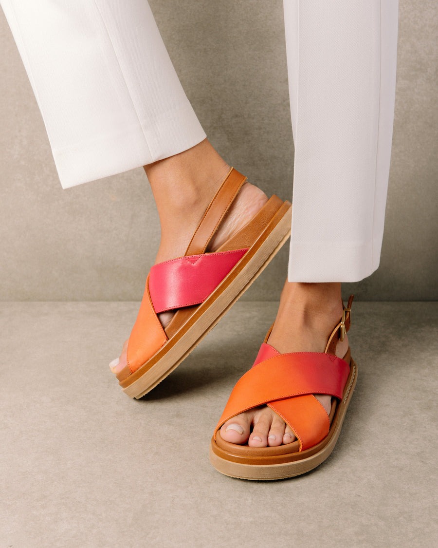 Marshmallow Degradé Magenta Pomelo Orange Sandals ALOHAS