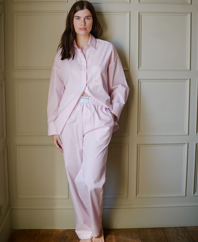 Pink Stripped Cotton Pajama Pants product