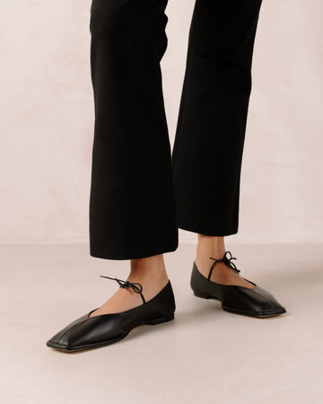 Luke - Black Patent Leather Ballet Flats