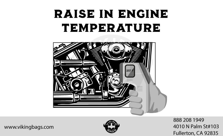 Raise in engine temperature