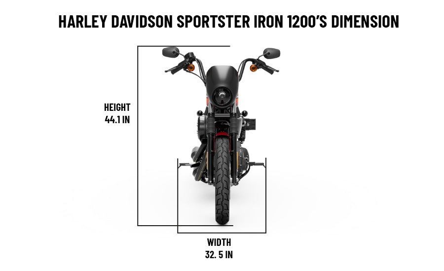 DIMENSIONS sportster 1200-front