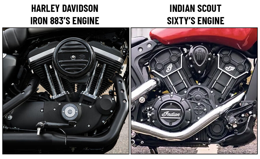 Indian Scout Sixty Vs. Harley Davidson Iron 883: Engine and Performance
