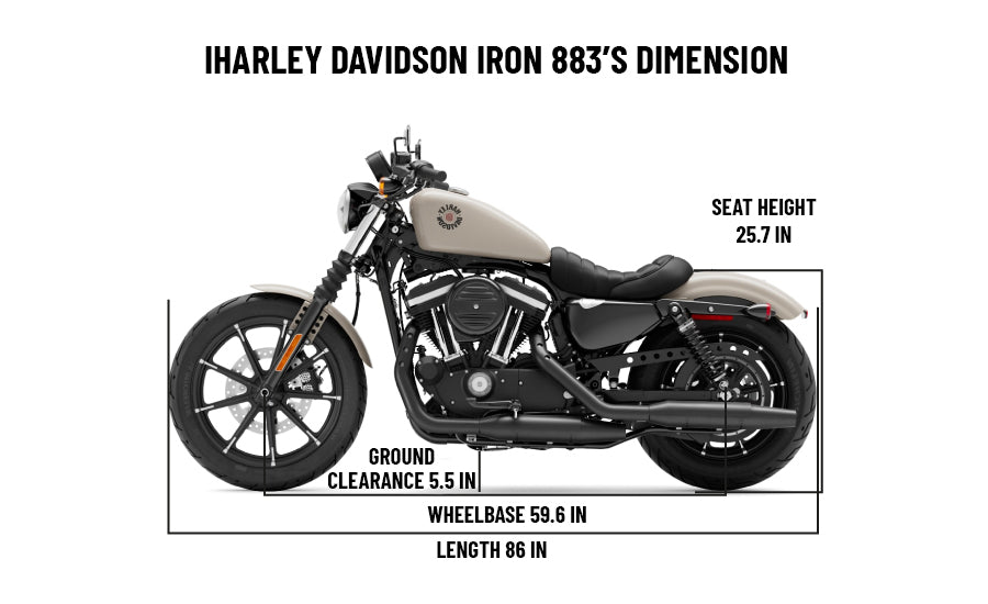 Harley Davidson Iron 883’s Dimensions