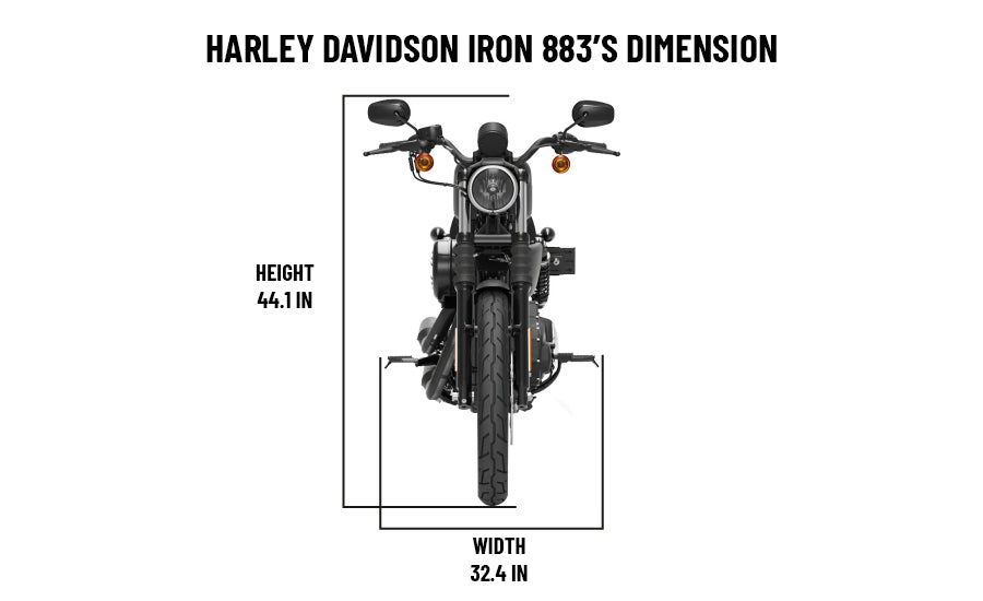 Harley Davidson Iron 883’s Dimensions2