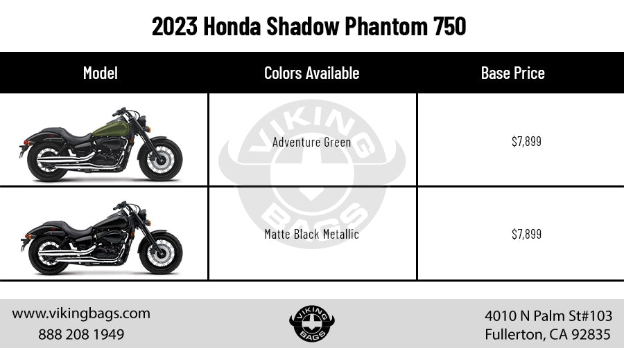 Colors and Cost: Honda Shadow Phantom 750