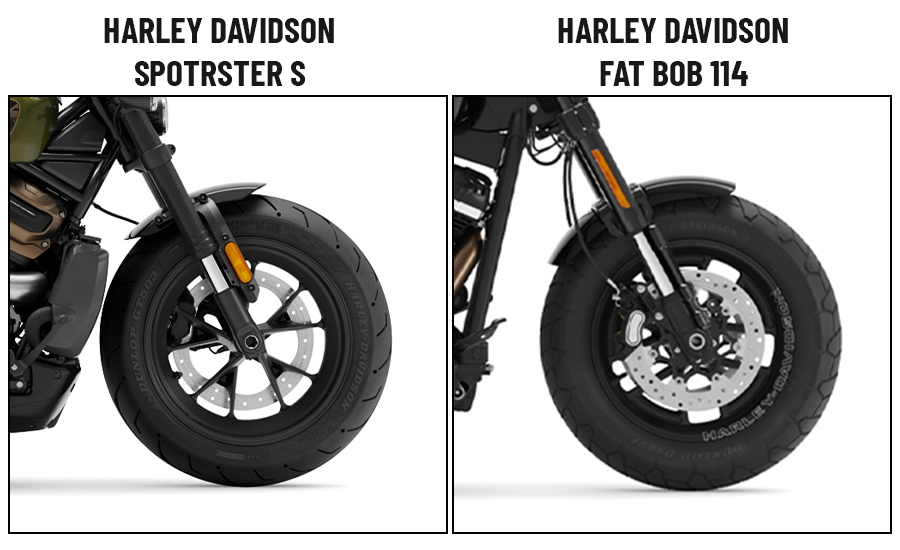 Harley Davidson Sportster S Vs. Harley Davidson Fat Bob 114: Tires