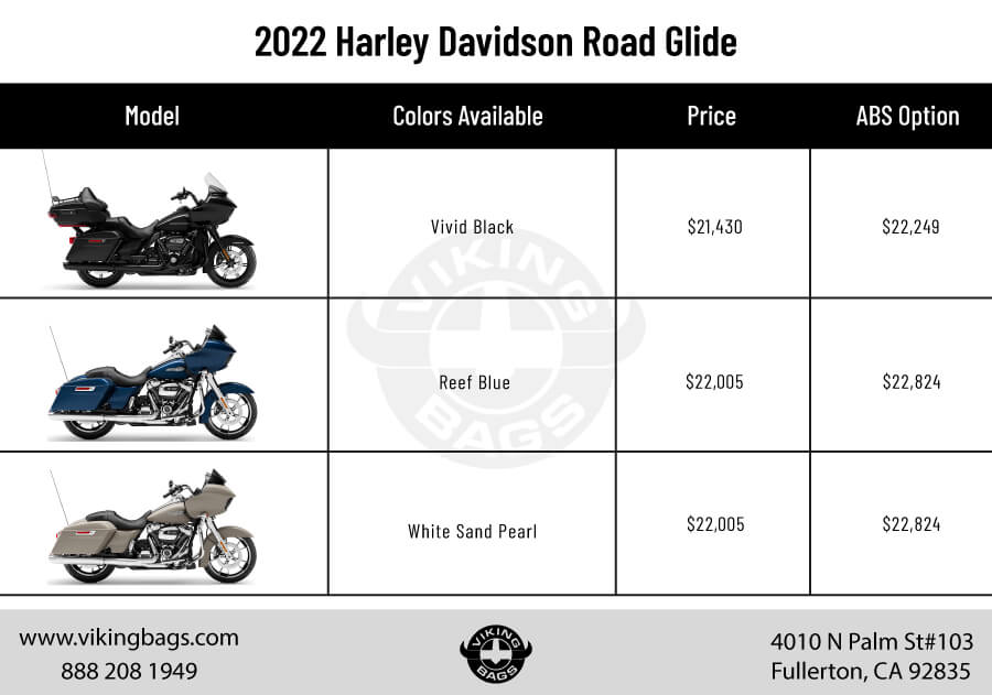 Colors and Cost: Harley Davidson Road Glide