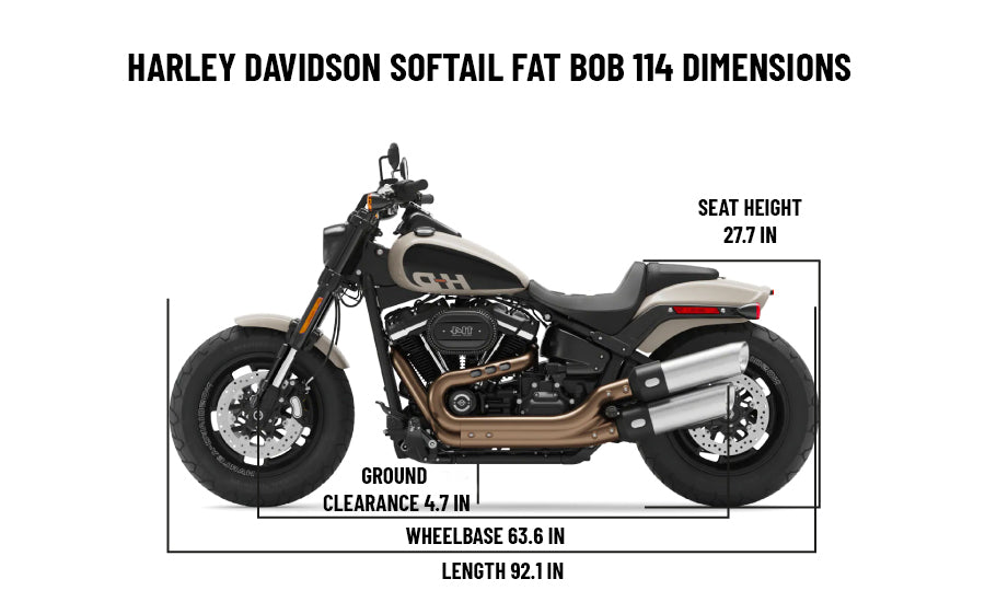 Harley Davidson Fat Bob 114’s Dimensions(1)