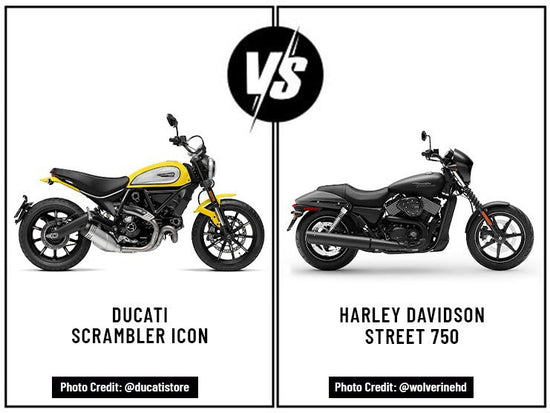 Ducati Scrambler Icon vs Harley Street 750