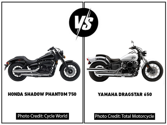 Honda Shadow Phantom 750 Vs Yamaha DragStar 650