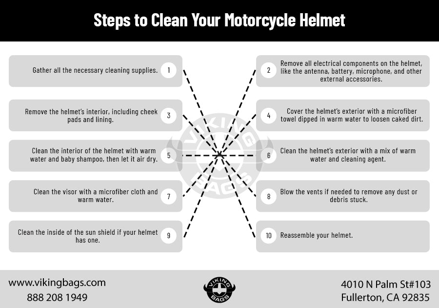 Steps to Clean Your Motorcycle Helmet