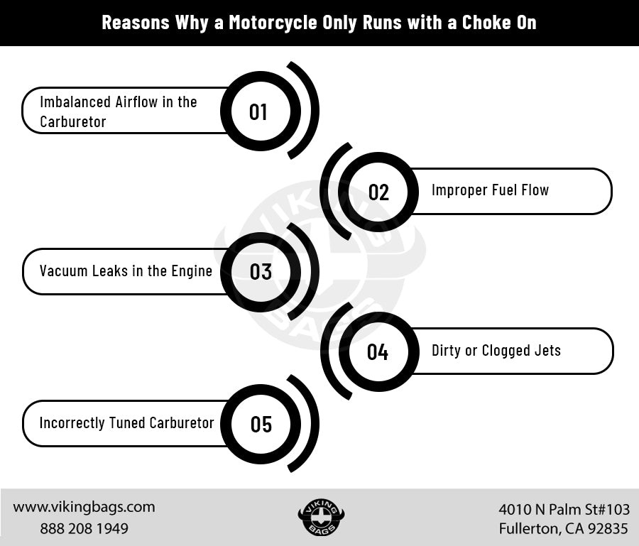 (Infographics)Reasons Why a Motorcycle Only Runs with a Choke On