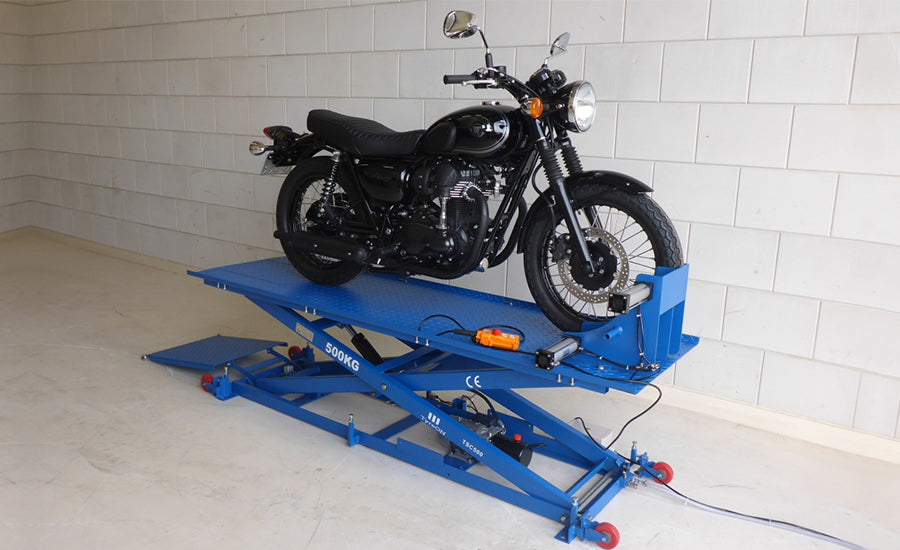 Idea 7: Motorcycle Lifts - A Space-Saving Solution