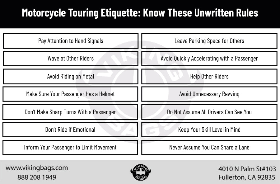 Motorcycle Touring Etiquette: Know These Unwritten Rules