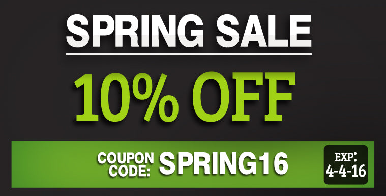 Spring Sale - 10% Off Everything On The Website!