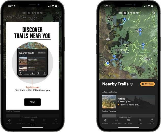Step 1: Find the Nearby Trails on the App