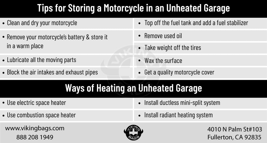 Tips for Storing a Motorcycle in an Unheated Garage