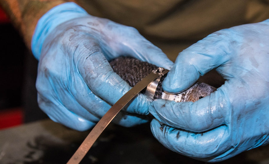 Tie the Heat Wrap in Place Using a Stainless Steel Cable Tie