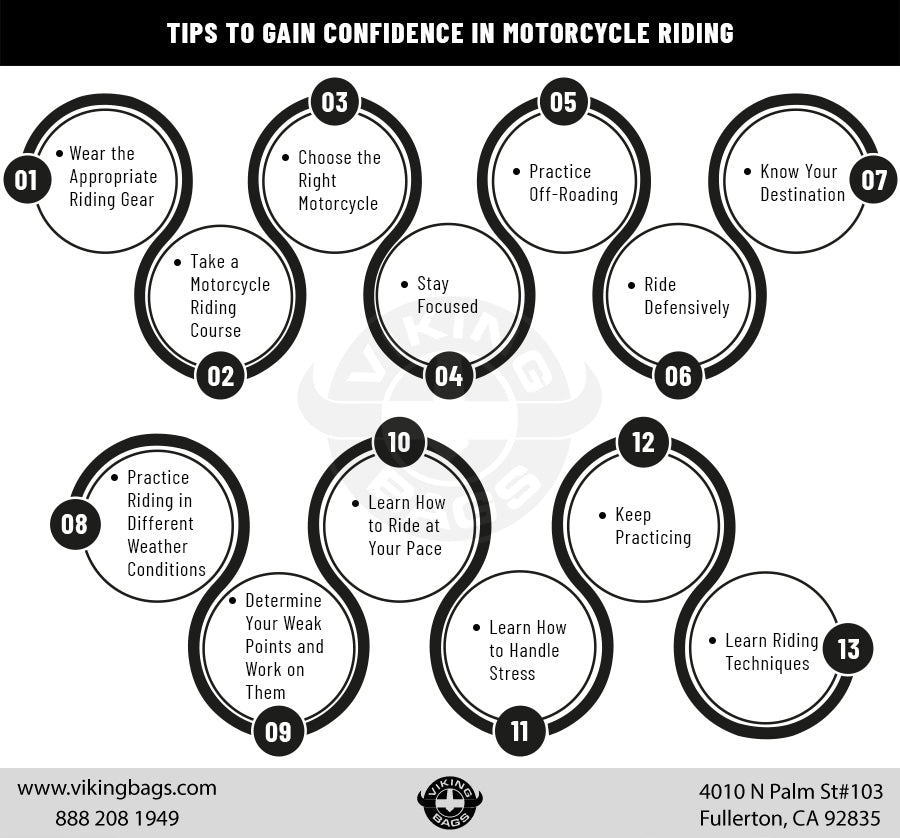 How to Gain Confidence Riding a Motorcycle - infographic