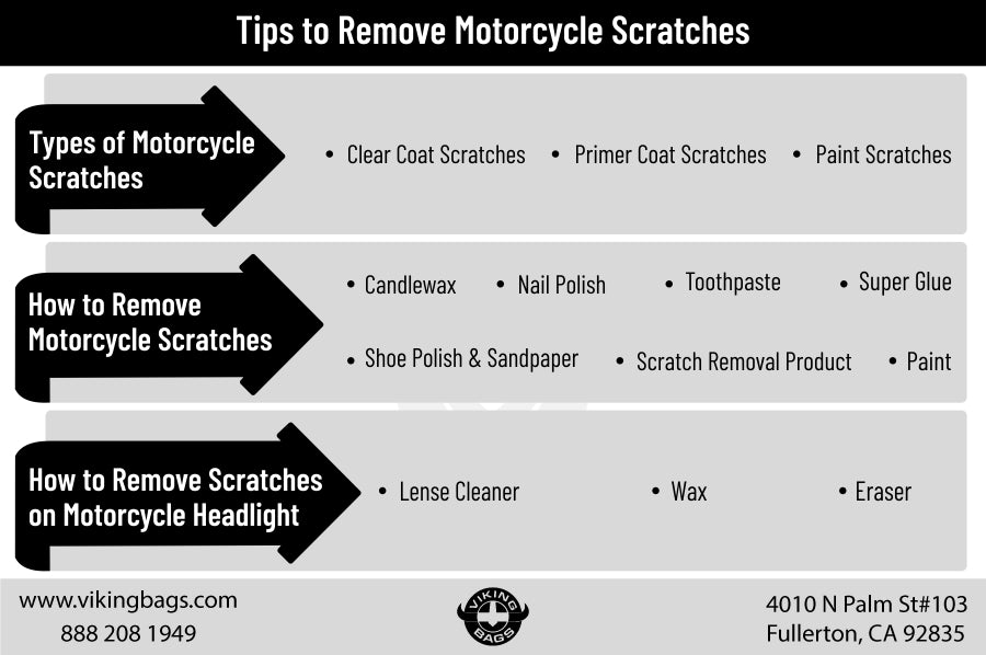 Tips to Remove Motorcycle Scratches - infographic