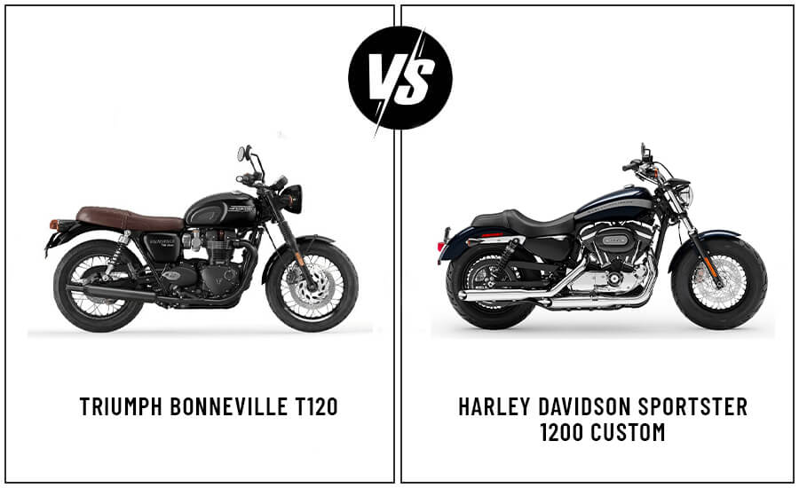Triumph Bonneville T120 vs. Harley Sportster 1200 Custom: Which is Better?