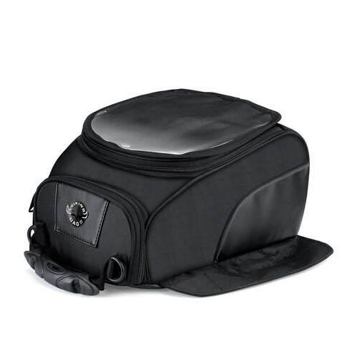 Viking Bags AXE Medium Black Magnetic Motorcycle Tank Bag: