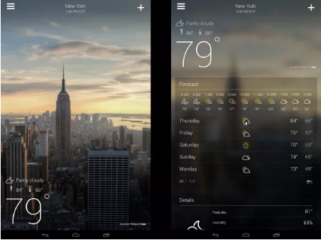 Yahoo Weather (Android, iOS)