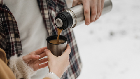  El termo de café se mantiene caliente o frío con 24 horas,  jarra térmica de café que protege la temperatura en la aspiradora de doble  pared, termo de vidrio de alta