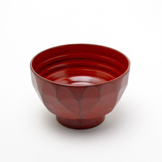 Lacquer Soup Bowl 12.5cm, Kikkou Red