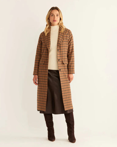 The Pendleton Women's Brooklyn Wool Coat is crafted from Oregon Tweed.